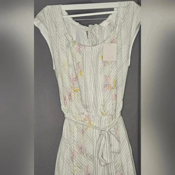 Lauren Conrad size Medium New with tags Pleated round neck midi dress. - Picture 2 of 15